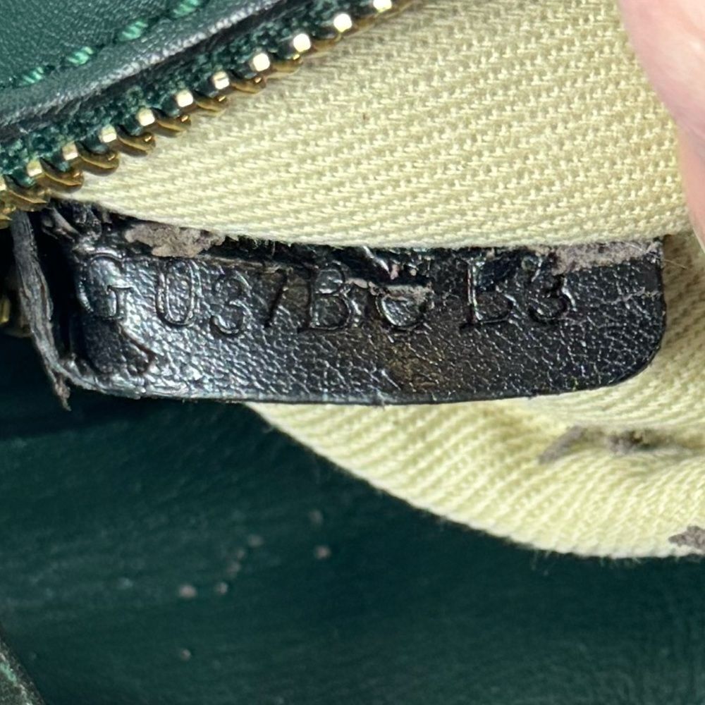 Auth Valentino Garavani Forest Green Leather Rockstud 2way Trapeze Shopper Tote - Picture 15 of 16